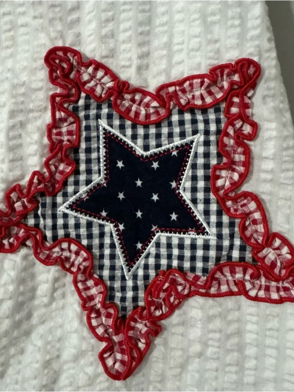 SOPHIE ROSE Seersucker Dress Red White Blue 4th July Girl’s Size 4T